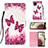 Custodia Portafoglio In Pelle Fantasia Modello Cover con Supporto Y03B per Samsung Galaxy F12 Rosa Caldo