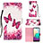 Custodia Portafoglio In Pelle Fantasia Modello Cover con Supporto Y03B per Samsung Galaxy M02