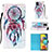 Custodia Portafoglio In Pelle Fantasia Modello Cover con Supporto Y03B per Samsung Galaxy M40S Multicolore