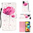 Custodia Portafoglio In Pelle Fantasia Modello Cover con Supporto Y03B per Samsung Galaxy M40S Rosa