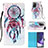 Custodia Portafoglio In Pelle Fantasia Modello Cover con Supporto Y03B per Samsung Galaxy Note 20 Ultra 5G Multicolore