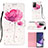 Custodia Portafoglio In Pelle Fantasia Modello Cover con Supporto Y03B per Samsung Galaxy Note 20 Ultra 5G Rosa