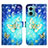 Custodia Portafoglio In Pelle Fantasia Modello Cover con Supporto Y03B per Xiaomi Redmi 10 Prime Plus 5G Cielo Blu