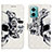 Custodia Portafoglio In Pelle Fantasia Modello Cover con Supporto Y03B per Xiaomi Redmi Note 11E 5G Nero