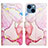 Custodia Portafoglio In Pelle Fantasia Modello Cover con Supporto Y04B per Apple iPhone 13