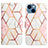 Custodia Portafoglio In Pelle Fantasia Modello Cover con Supporto Y04B per Apple iPhone 13