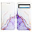 Custodia Portafoglio In Pelle Fantasia Modello Cover con Supporto Y04B per Google Pixel 8 5G Viola