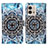 Custodia Portafoglio In Pelle Fantasia Modello Cover con Supporto Y04B per Motorola Moto G Stylus (2023) 4G Blu