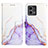 Custodia Portafoglio In Pelle Fantasia Modello Cover con Supporto Y04B per Motorola Moto G Stylus (2023) 4G Viola