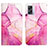 Custodia Portafoglio In Pelle Fantasia Modello Cover con Supporto Y04B per Oppo A56S 5G Rosa Caldo