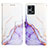 Custodia Portafoglio In Pelle Fantasia Modello Cover con Supporto Y04B per Oppo F21 Pro 4G Viola