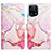 Custodia Portafoglio In Pelle Fantasia Modello Cover con Supporto Y04B per Oppo Find X5 5G Rosa