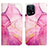 Custodia Portafoglio In Pelle Fantasia Modello Cover con Supporto Y04B per Oppo Find X5 5G Rosa Caldo