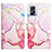 Custodia Portafoglio In Pelle Fantasia Modello Cover con Supporto Y04B per Oppo K10 5G India Rosa