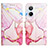 Custodia Portafoglio In Pelle Fantasia Modello Cover con Supporto Y04B per Realme 10 4G Rosa