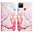 Custodia Portafoglio In Pelle Fantasia Modello Cover con Supporto Y04B per Realme C25S Rosa