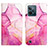 Custodia Portafoglio In Pelle Fantasia Modello Cover con Supporto Y04B per Realme C31 Rosa Caldo