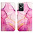 Custodia Portafoglio In Pelle Fantasia Modello Cover con Supporto Y04B per Realme GT Neo3 5G Rosa Caldo