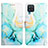 Custodia Portafoglio In Pelle Fantasia Modello Cover con Supporto Y04B per Samsung Galaxy A12