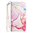 Custodia Portafoglio In Pelle Fantasia Modello Cover con Supporto Y04B per Samsung Galaxy A13 5G Rosa