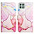 Custodia Portafoglio In Pelle Fantasia Modello Cover con Supporto Y04B per Samsung Galaxy A22s 5G Rosa