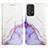 Custodia Portafoglio In Pelle Fantasia Modello Cover con Supporto Y04B per Samsung Galaxy A23 4G Viola