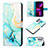Custodia Portafoglio In Pelle Fantasia Modello Cover con Supporto Y04B per Samsung Galaxy A32 4G