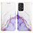 Custodia Portafoglio In Pelle Fantasia Modello Cover con Supporto Y04B per Samsung Galaxy A73 5G Viola