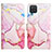 Custodia Portafoglio In Pelle Fantasia Modello Cover con Supporto Y04B per Samsung Galaxy M12 Rosa