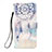 Custodia Portafoglio In Pelle Fantasia Modello Cover con Supporto Y04B per Samsung Galaxy S21 5G Azzurro