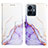 Custodia Portafoglio In Pelle Fantasia Modello Cover con Supporto Y04B per Vivo iQOO Z6 Lite 5G Viola