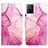 Custodia Portafoglio In Pelle Fantasia Modello Cover con Supporto Y04B per Vivo V21 5G Rosa Caldo