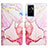 Custodia Portafoglio In Pelle Fantasia Modello Cover con Supporto Y04B per Vivo V23e Rosa