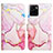 Custodia Portafoglio In Pelle Fantasia Modello Cover con Supporto Y04B per Vivo Y01 Rosa