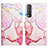 Custodia Portafoglio In Pelle Fantasia Modello Cover con Supporto Y04B per Vivo Y50t Rosa