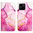 Custodia Portafoglio In Pelle Fantasia Modello Cover con Supporto Y04B per Xiaomi POCO C3 Rosa Caldo
