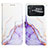 Custodia Portafoglio In Pelle Fantasia Modello Cover con Supporto Y04B per Xiaomi Poco C40 Viola