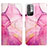 Custodia Portafoglio In Pelle Fantasia Modello Cover con Supporto Y04B per Xiaomi POCO M3 Pro 5G Rosa Caldo