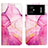 Custodia Portafoglio In Pelle Fantasia Modello Cover con Supporto Y04B per Xiaomi Poco M4 5G Rosa Caldo