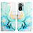 Custodia Portafoglio In Pelle Fantasia Modello Cover con Supporto Y04B per Xiaomi Poco M5S Verde