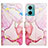 Custodia Portafoglio In Pelle Fantasia Modello Cover con Supporto Y04B per Xiaomi Redmi 11 Prime 5G Rosa