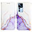 Custodia Portafoglio In Pelle Fantasia Modello Cover con Supporto Y04B per Xiaomi Redmi K50 Ultra 5G Viola