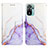 Custodia Portafoglio In Pelle Fantasia Modello Cover con Supporto Y04B per Xiaomi Redmi Note 10 Pro 4G Viola
