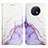 Custodia Portafoglio In Pelle Fantasia Modello Cover con Supporto Y04B per Xiaomi Redmi Note 9 5G Viola