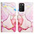 Custodia Portafoglio In Pelle Fantasia Modello Cover con Supporto Y05B per Samsung Galaxy A02s Rosa