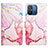 Custodia Portafoglio In Pelle Fantasia Modello Cover con Supporto YB1 per Xiaomi Redmi 12C 4G Rosa