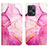 Custodia Portafoglio In Pelle Fantasia Modello Cover con Supporto YB1 per Xiaomi Redmi Note 12 Turbo 5G Rosa Caldo