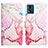 Custodia Portafoglio In Pelle Fantasia Modello Cover con Supporto YB4 per Motorola Moto E13 Rosa