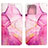 Custodia Portafoglio In Pelle Fantasia Modello Cover con Supporto YB4 per Motorola Moto Edge Plus (2023) 5G Rosa Caldo