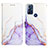 Custodia Portafoglio In Pelle Fantasia Modello Cover con Supporto YB4 per Motorola Moto G Play (2023) Viola